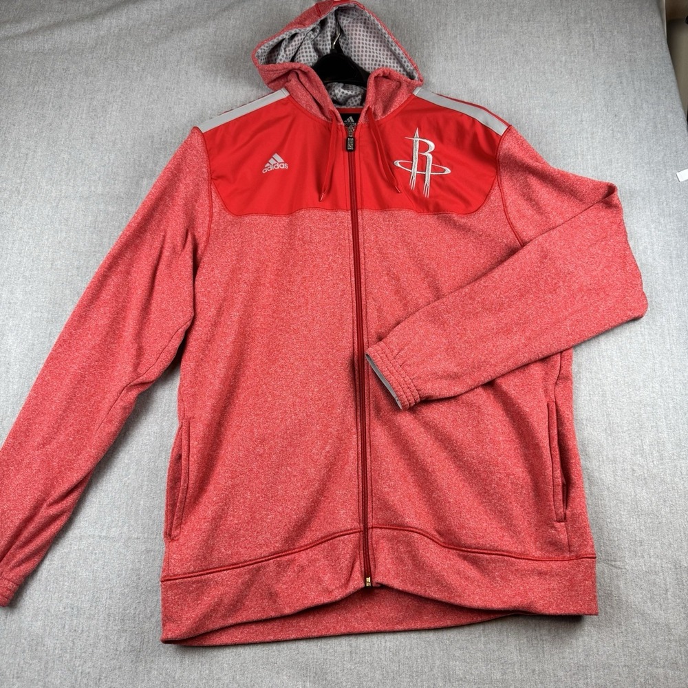 Houston Rockets Adidas NBA Men's Full Zip Hoodie Size‎ 2XL Red
